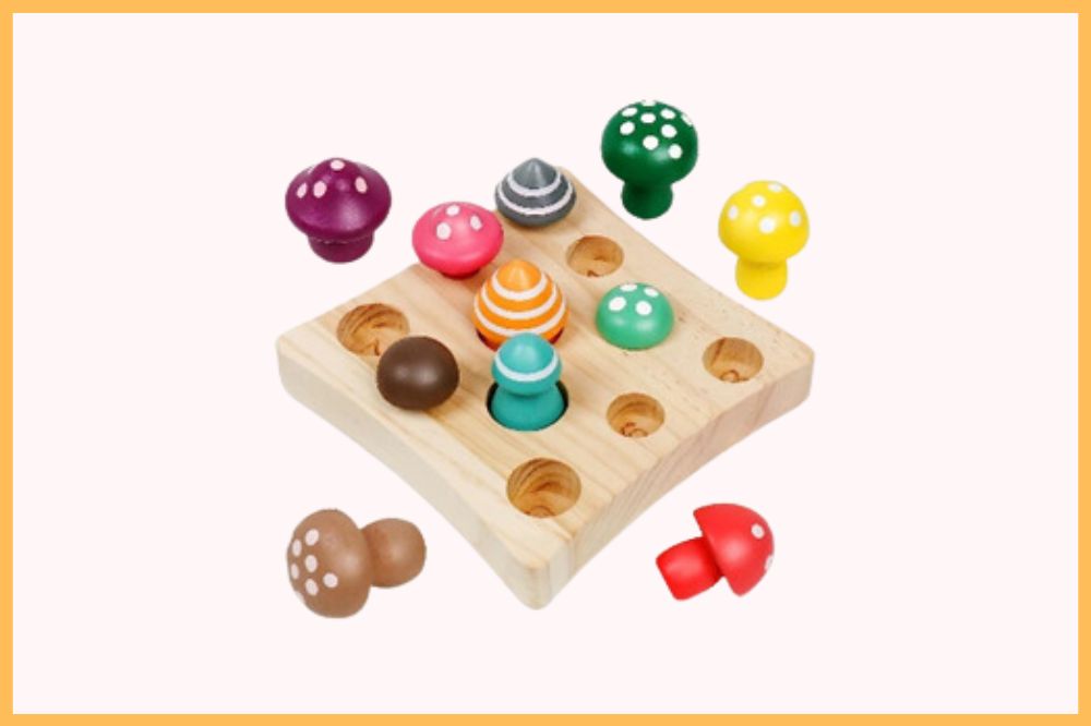 Wooden Mushroom Toys