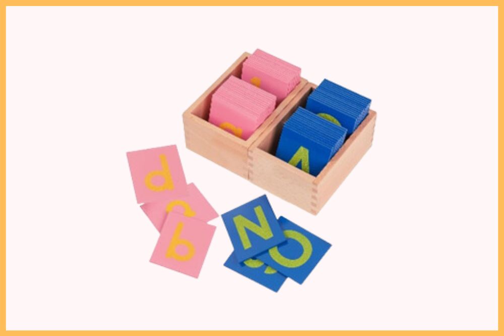 Elite Montessori Lower and Capital Case Sandpaper Letters with Boxes