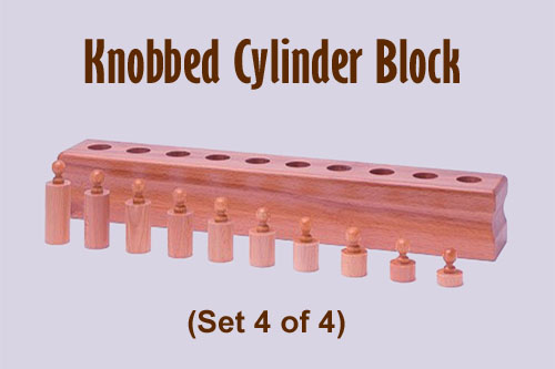 Knobbed cylinder block set 4