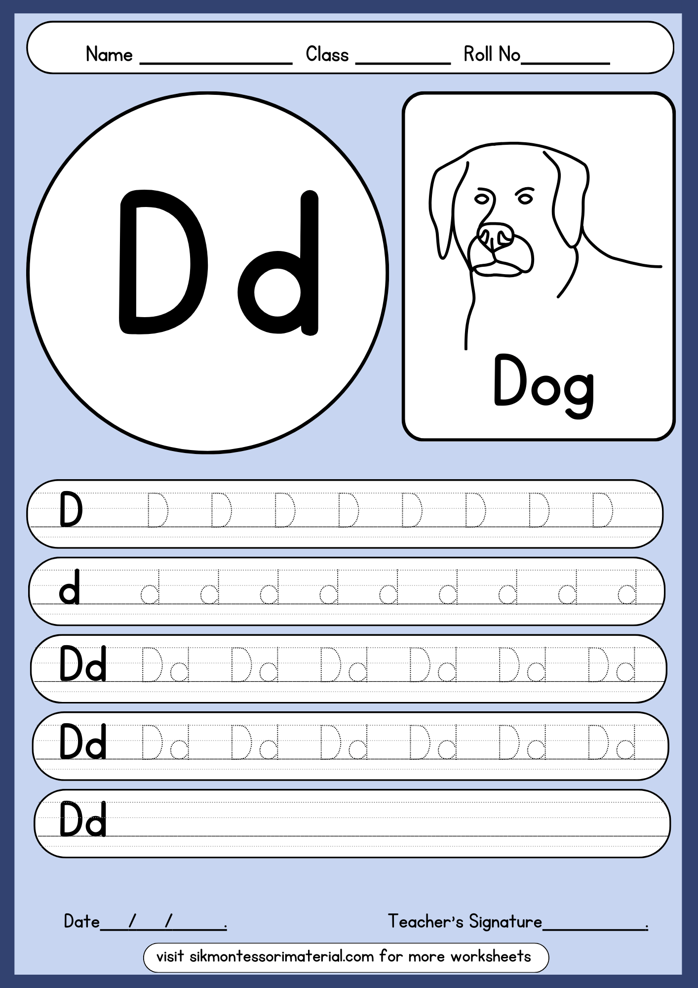 A4 Size Printable Alphabets Tracing Worksheets A to Z - SIK Montessori