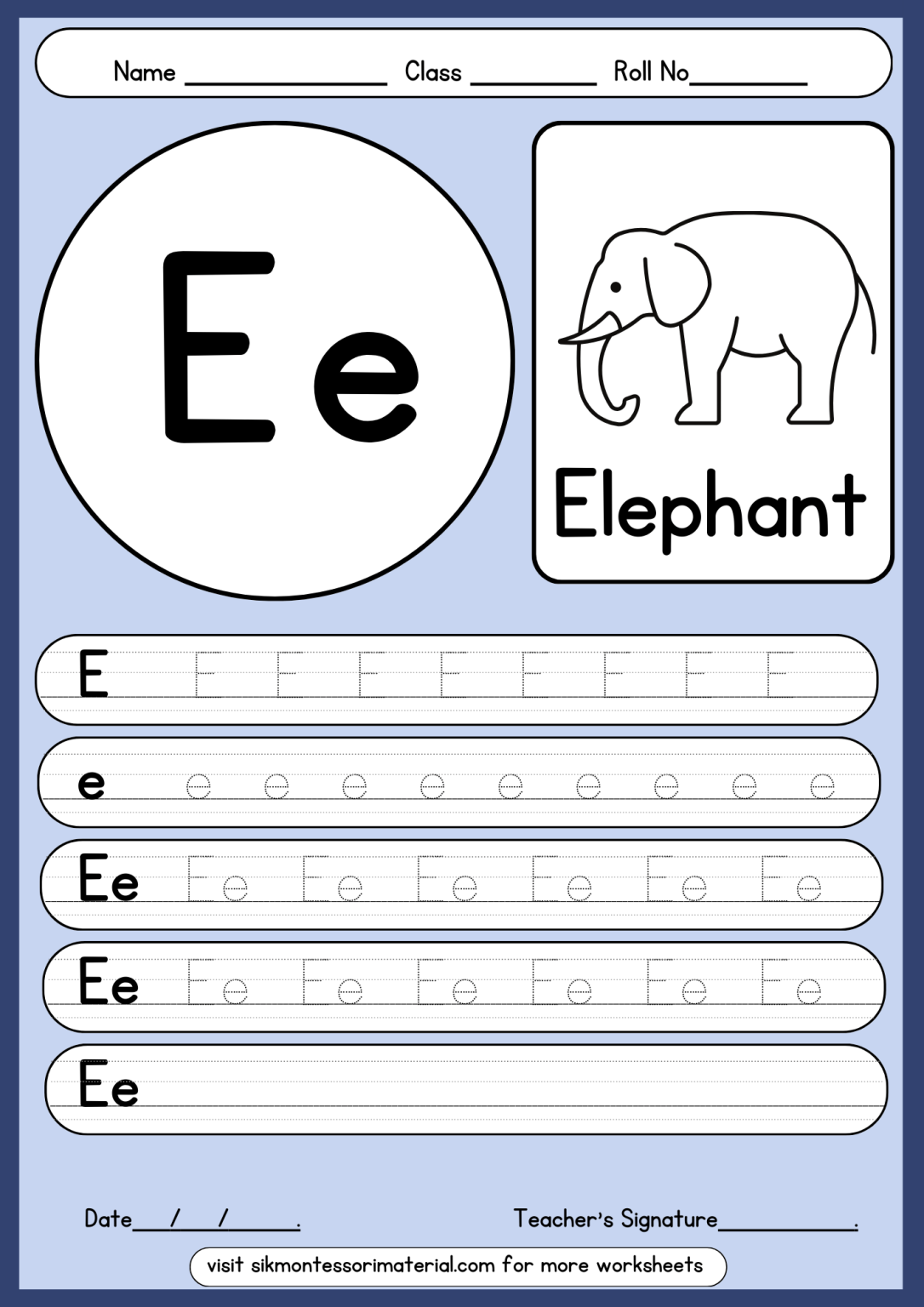 A4 Size Printable Alphabets Tracing Worksheets A to Z - SIK Montessori ...