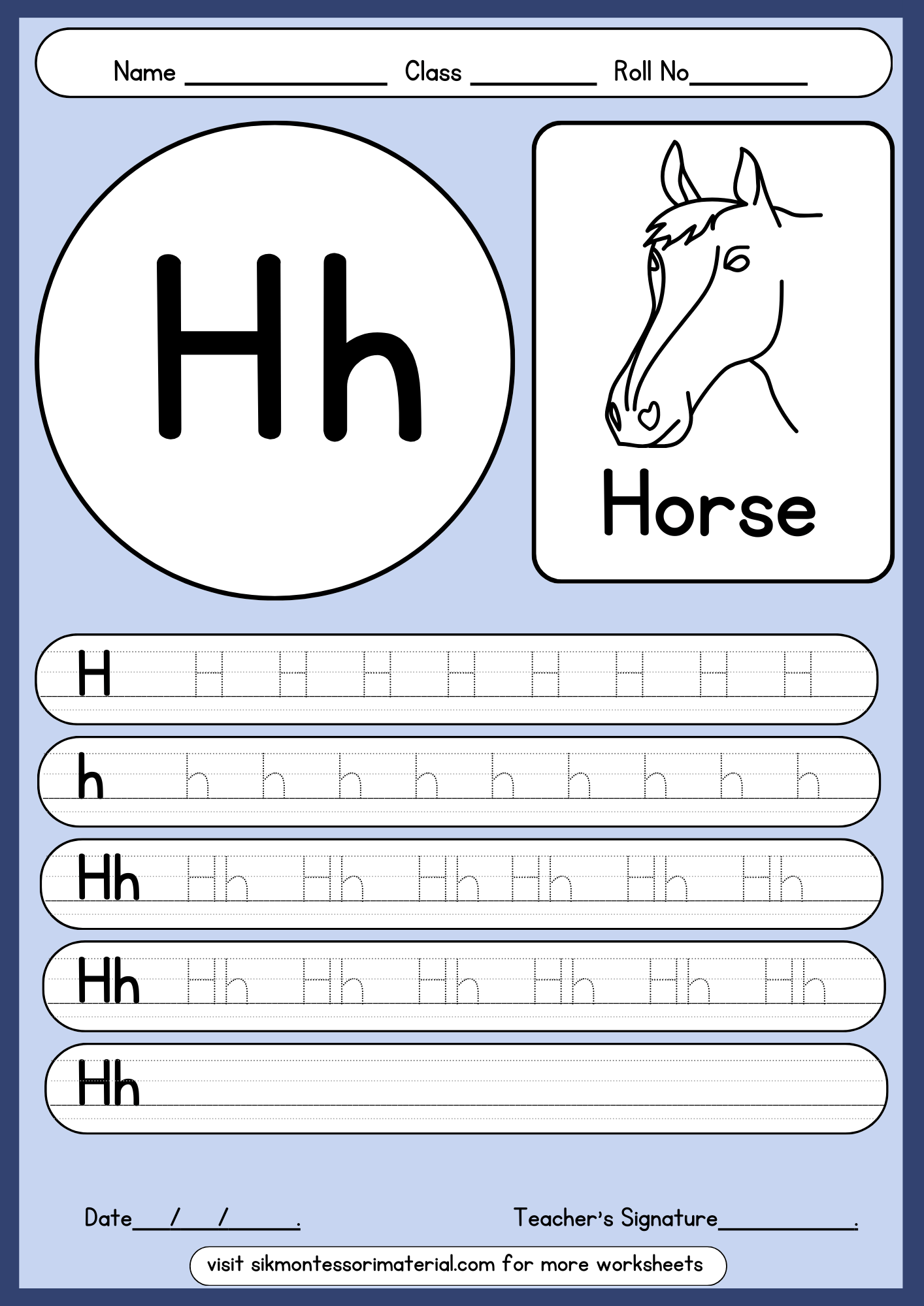A4 Size Printable Alphabets Tracing Worksheets A To Z Sik Montessori