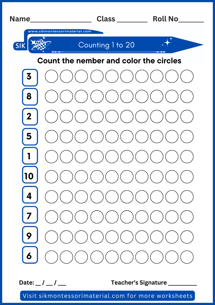 count and color worksheet