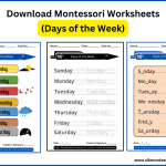 Days of the week worksheets