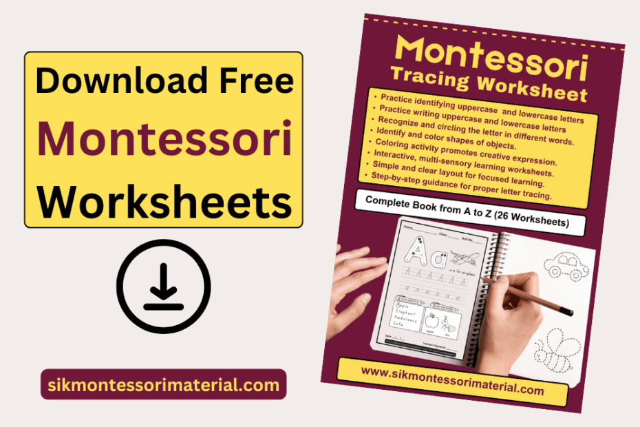 Alphabets Tracing and Letter Recognition Worksheets for Montessori